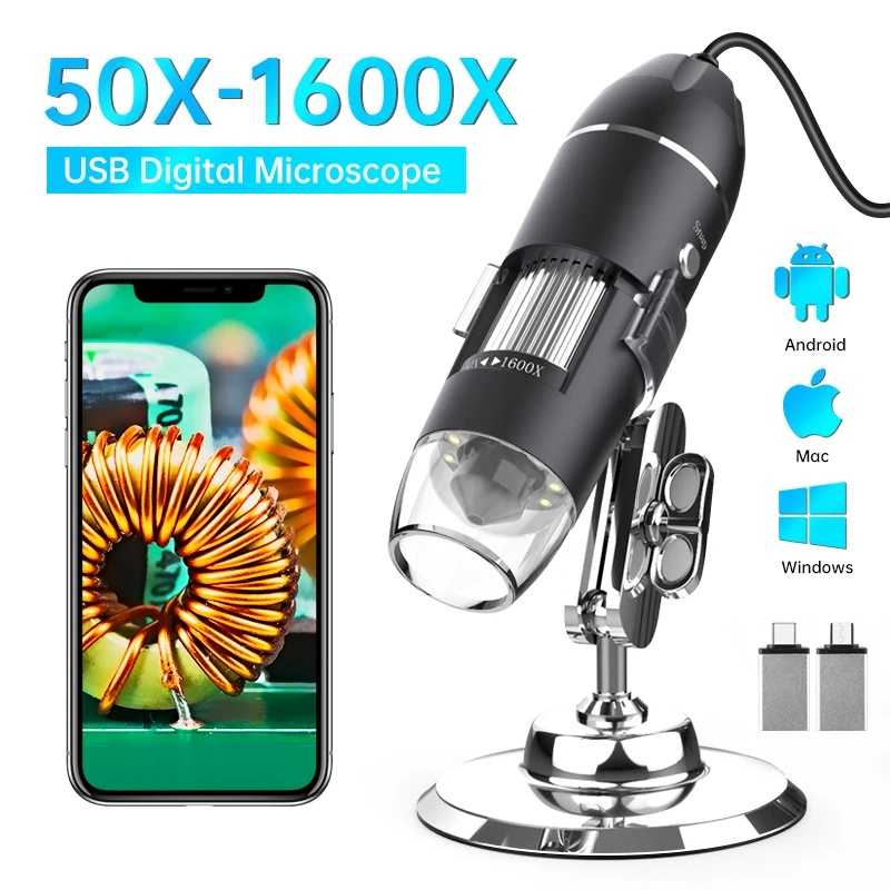 Usb Microscope Digital - Microscopio USB 2026 NUEVO 1600X 1080P
