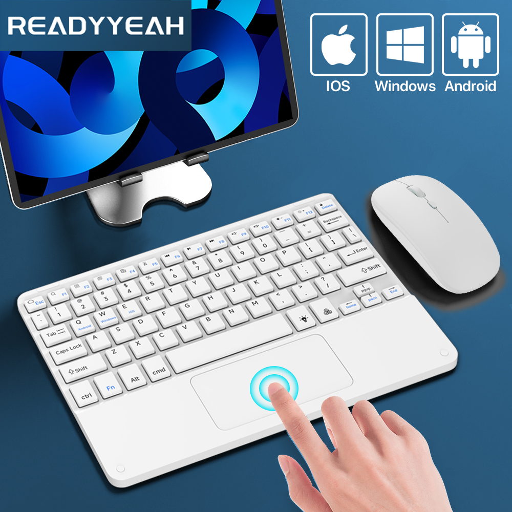 Wireless Keyboard Mini - Teclado y ratón inalámbricos con panel