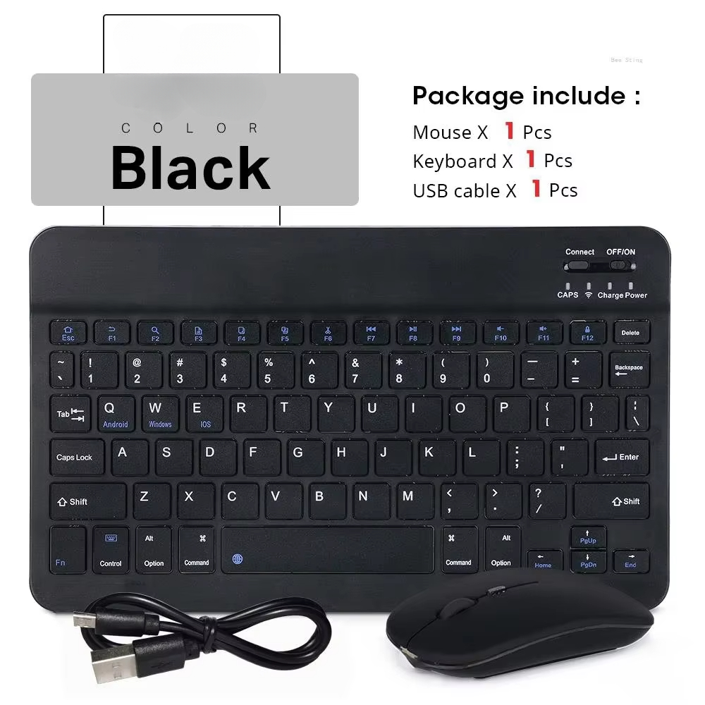 Wireless Keyboard Mini - Teclado Bluetooth Hebreo de 10 pulgadas