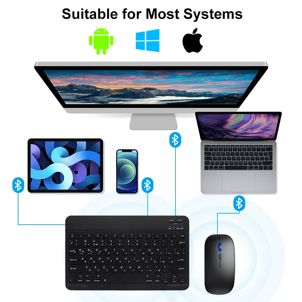 Nuevo teclado inalámbrico Blue - Wireless Keyboard Mini reseña y precio