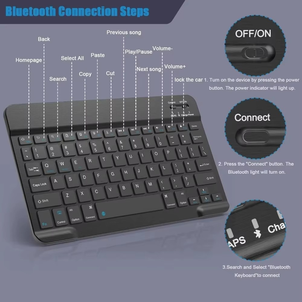 Teclado inalámbrico Bluetooth  - Wireless Keyboard Mini reseña y precio