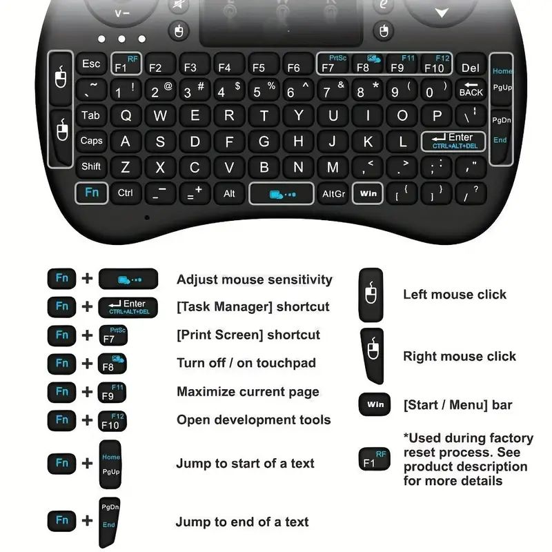 Mini teclado Bluetooth en ingl - Wireless Keyboard Mini reseña y precio
