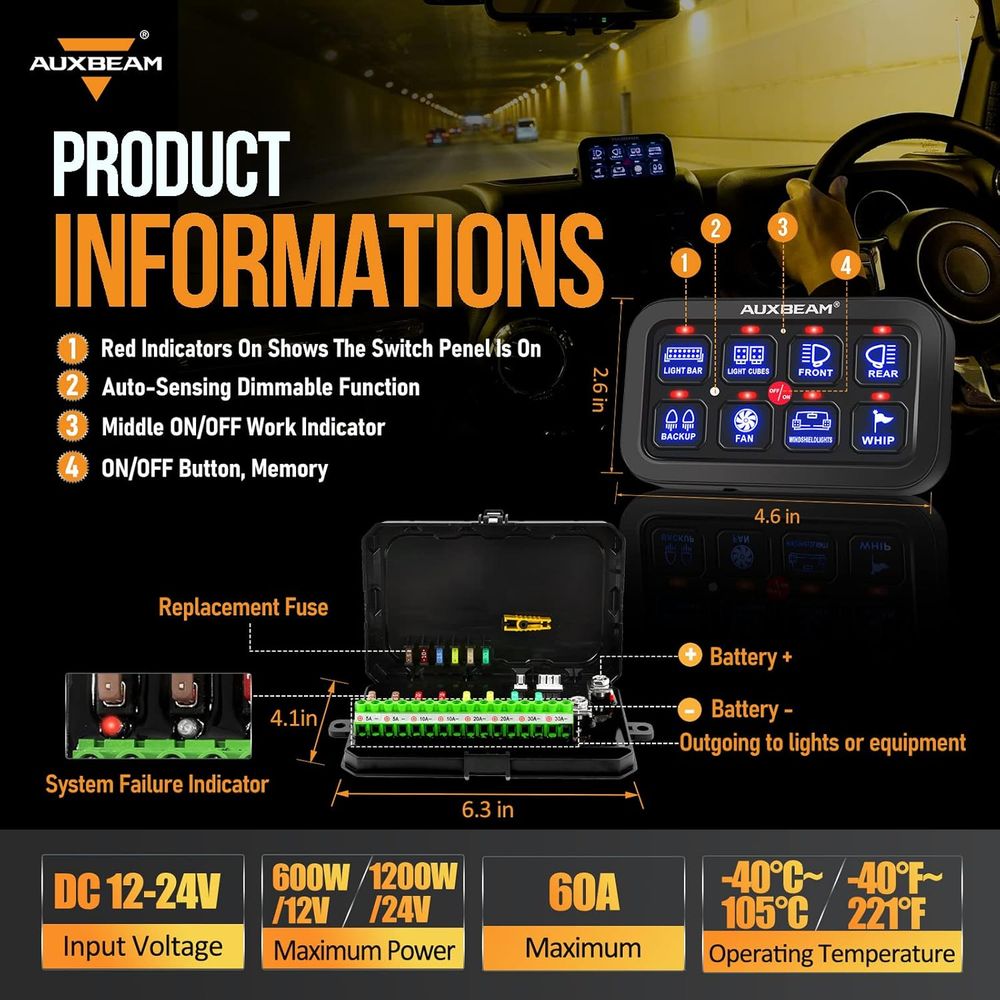 Panel de Interruptores de 8 Ca - Electronics & Gadgets Starting With C reseña y precio