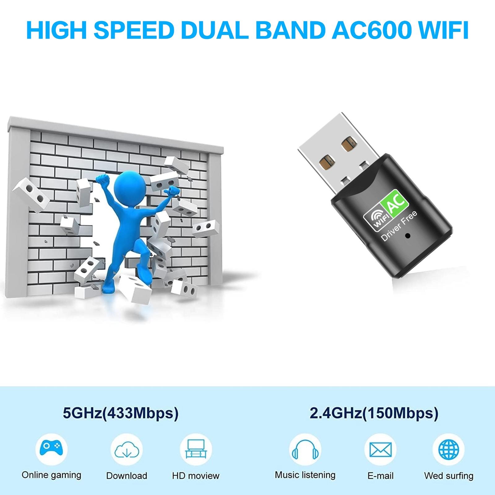 Adaptador WiFi USB AC600, mini - Mini Pc Windows reseña y precio